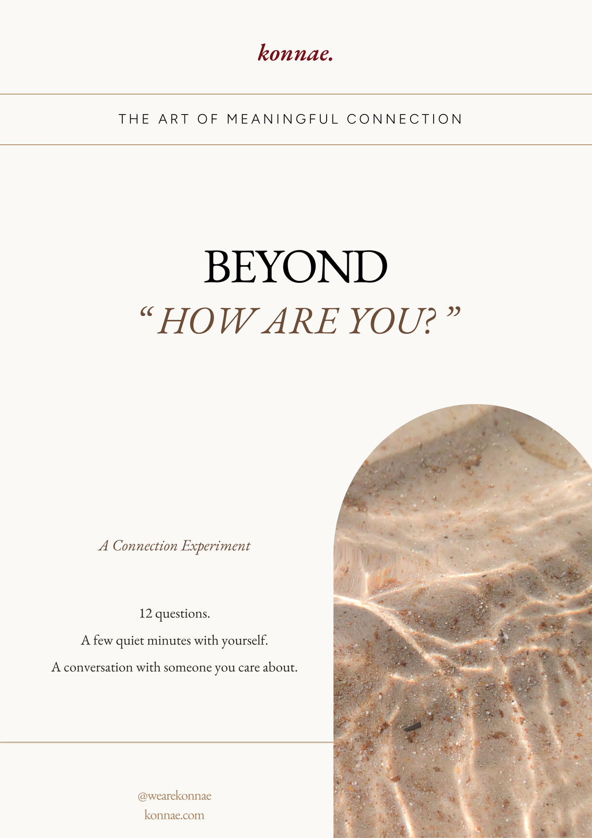 Cover of the guide Beyond “How are you?” by konnae.