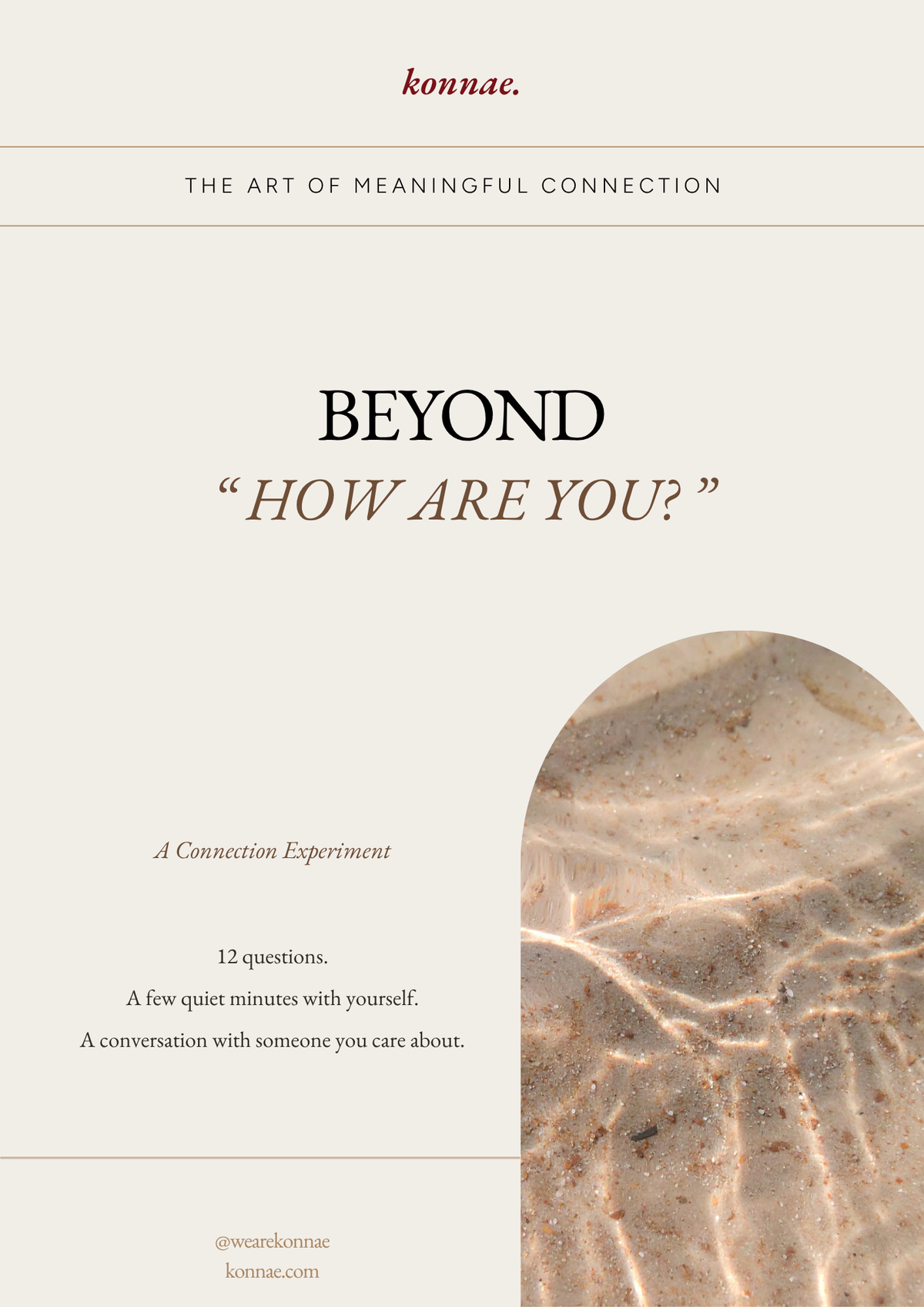 Cover of the guide Beyond “How are you?” by konnae.